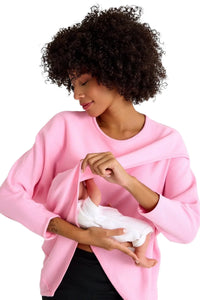 Let Loose Crossover Long Sleeve Maternity/Nursing Knit Top - BIG FRENCHIES