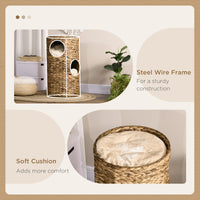 Elevated Cat Bed with Hideaways, 3 Story Kitty Tower for Indoor Cats