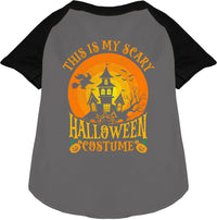 Scary Halloween Costume Pet Raglan Shirt