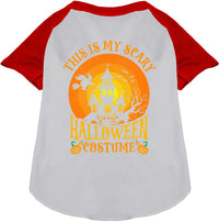 Scary Halloween Costume Pet Raglan Shirt