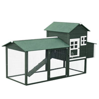Wooden Chicken Coop, Hen House Outdoor With Run Nesting Box, Asphalt Roof, Removable Tray, Multiple Packages Shipped. Pl