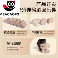 MEACAOFG 6-in-1 Round Puzzle Box Set - Educational Brain Teaser Games for Kids Ages 3+