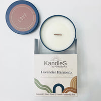 Lavender Harmony Luxury Candle | 8oz Non-Toxic Soy Candle with Wooden Wick | Clean Burn