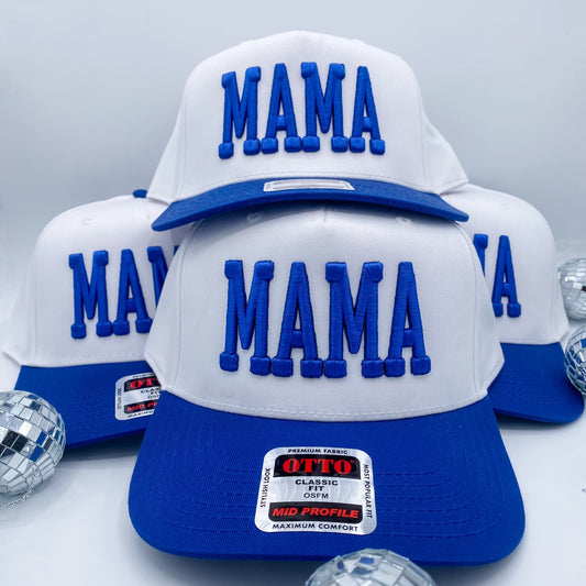 Mama Puff Blue + White - Trucker Hat