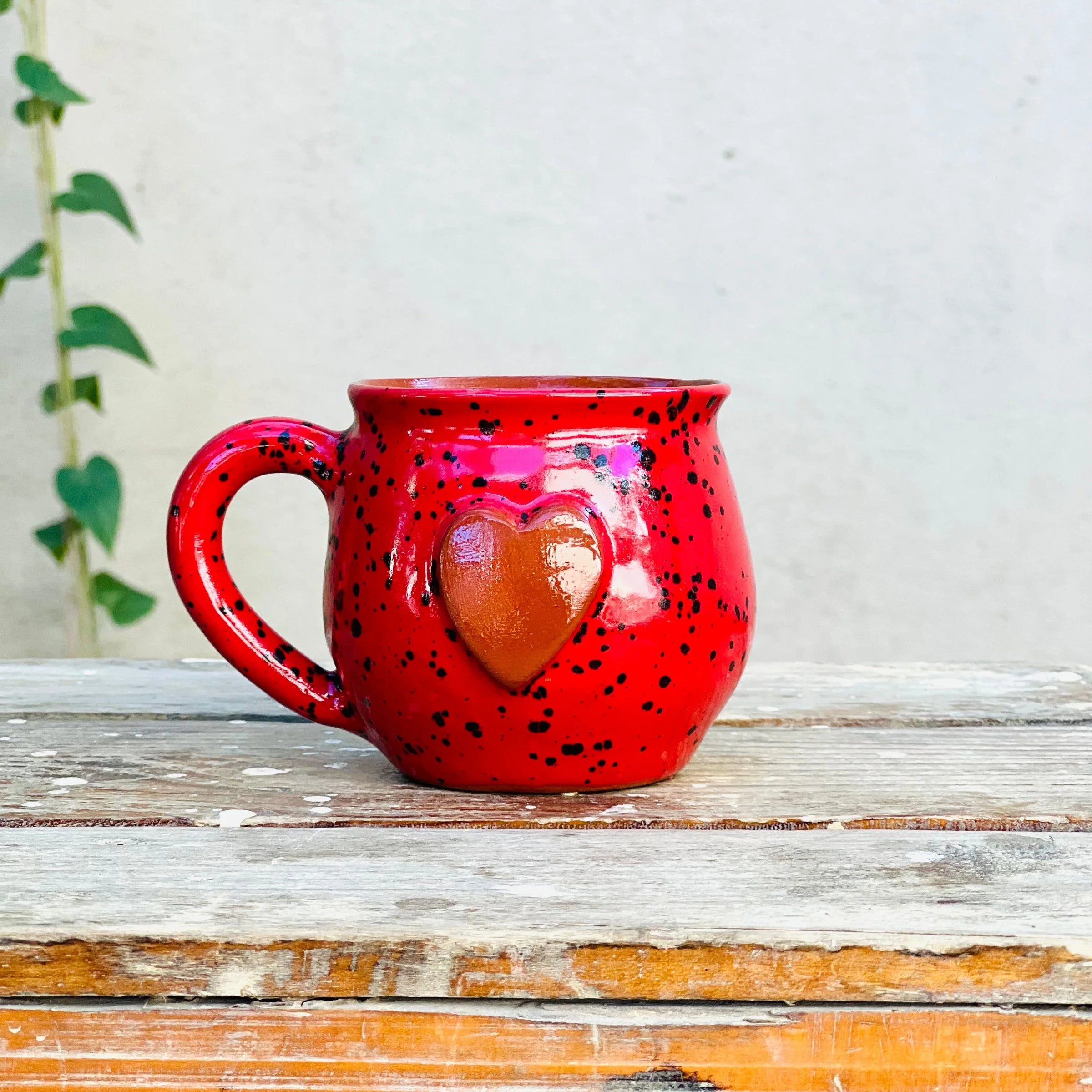 Calliope Heart Mug - Ladybug Red - BIG FRENCHIES