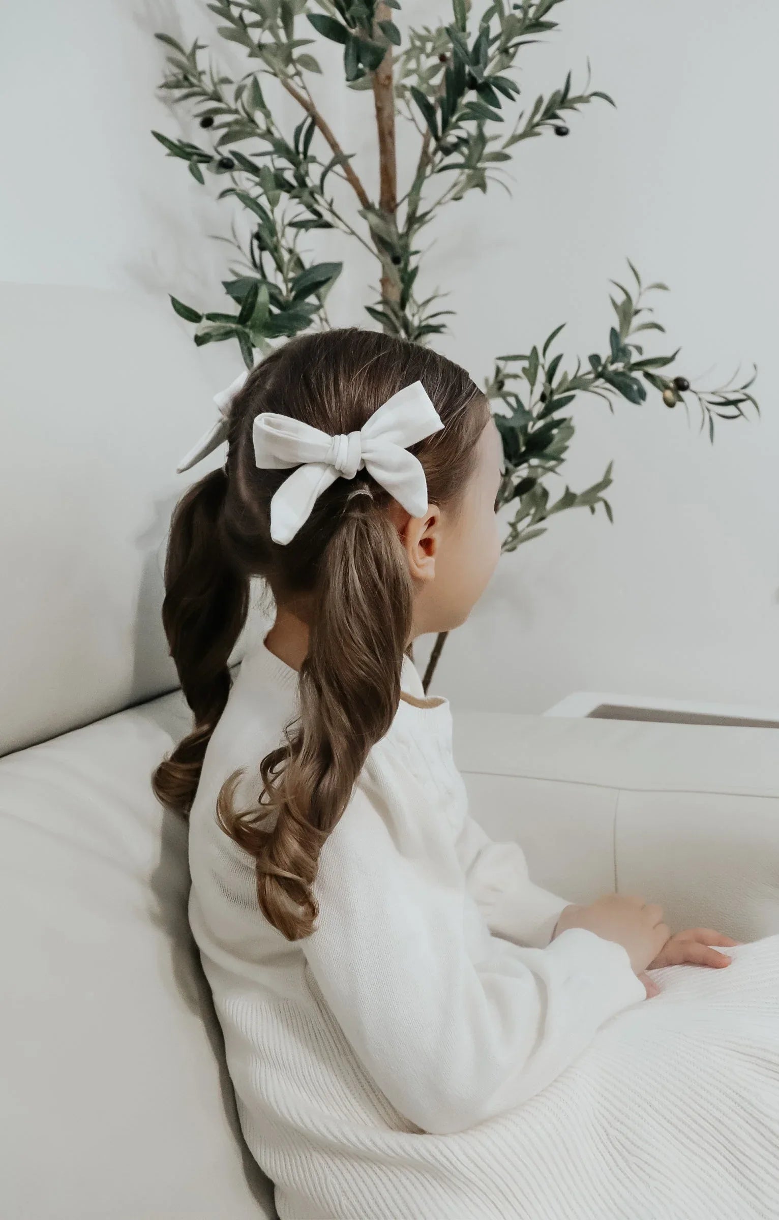 Neutral Checkered Bow - BIG FRENCHIES