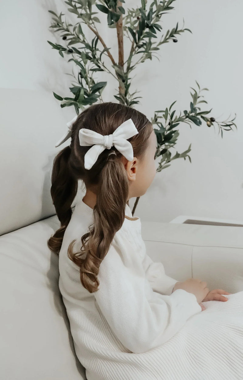 Neutral Checkered Bow - BIG FRENCHIES