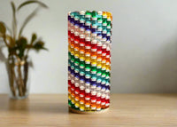 Semi-Transparent Rainbow Skinny Modular Vase – Built with LEGO®-Compatible Bricks - BIG FRENCHIES