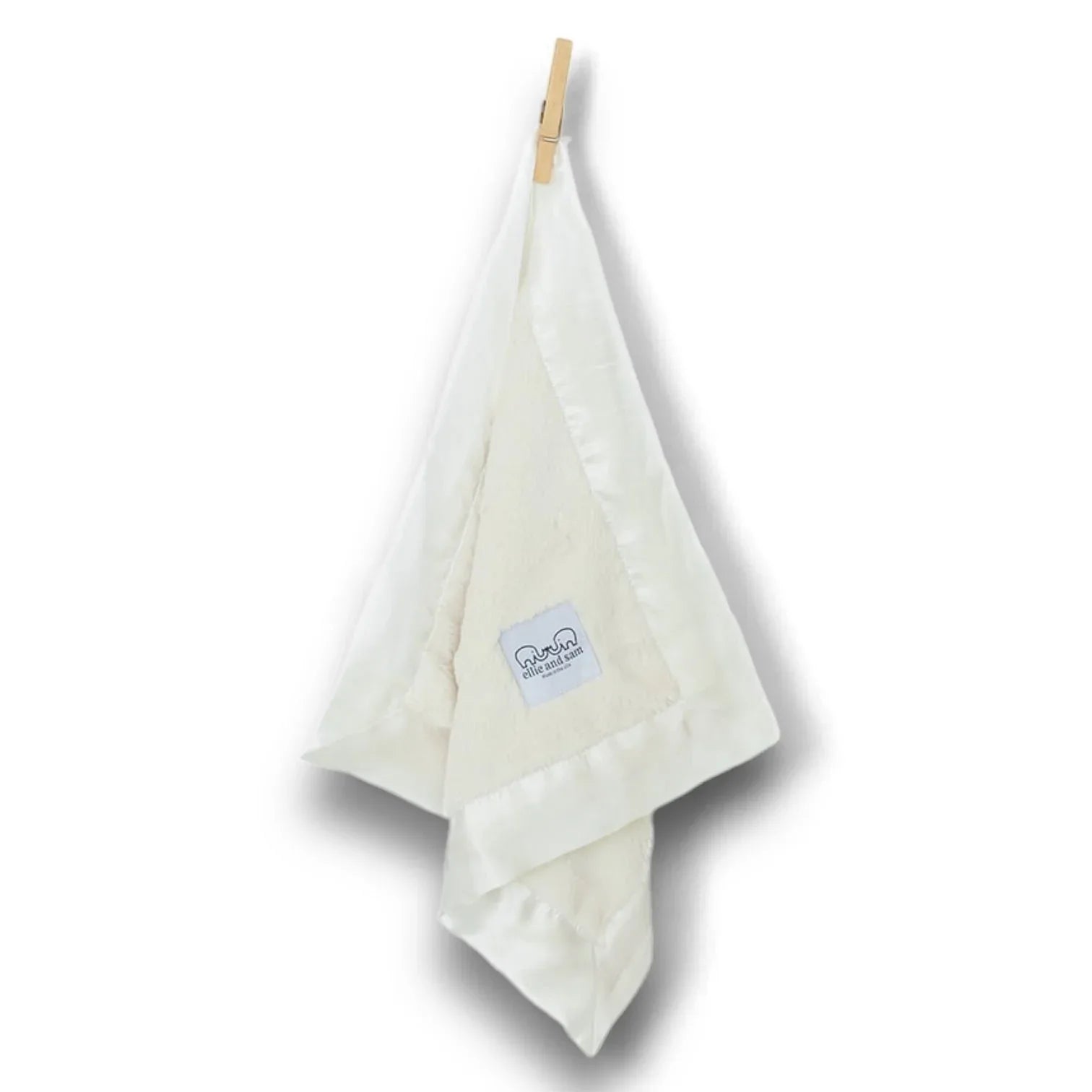 Luxury Satin Border Lovey - Ivory - BIG FRENCHIES