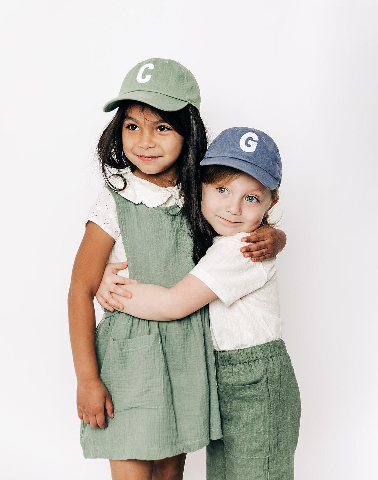 Dusty Sage Letter Baseball Hat - BIG FRENCHIES