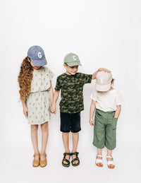 Dusty Blue Letter Baseball Hat - BIG FRENCHIES