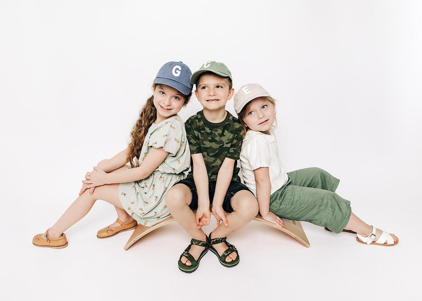 Dusty Sage Letter Baseball Hat - BIG FRENCHIES