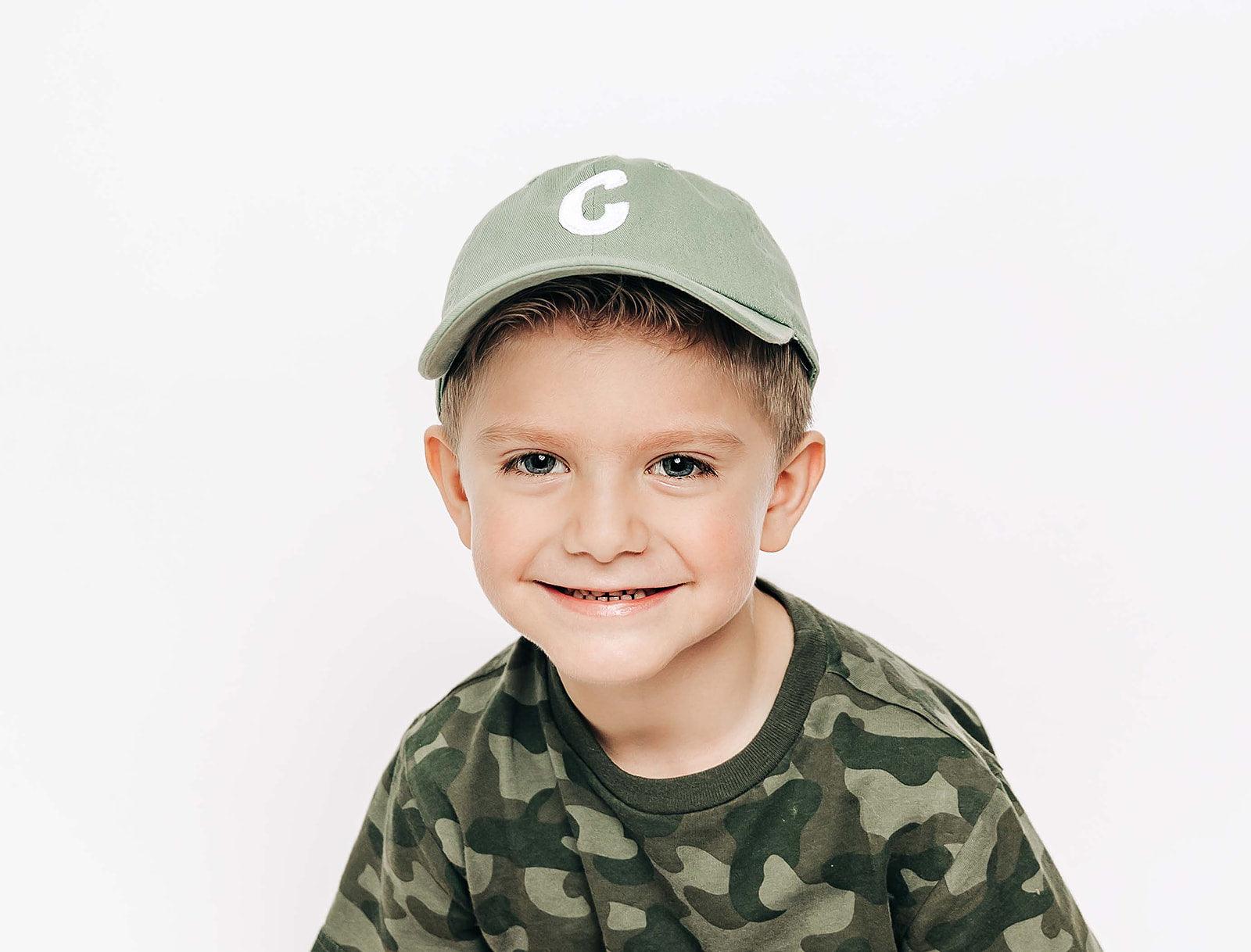 Dusty Sage Letter Baseball Hat - BIG FRENCHIES