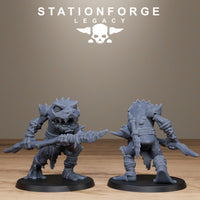 3D Printed Bogkin Spearmen by StationForge Miniatures
