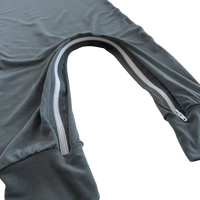 Deep Teal Bamboo Lyocell Romper with G-Tube Access