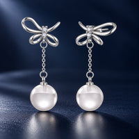 White Gold Plated Crystal Pavé CZ 3.8*1.6cm S925 Silver Needle Earrings for Women