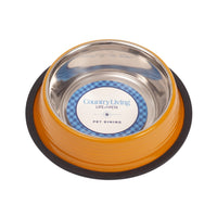 Country Living Set of 2 Ribbed Non-Slip Pet Bowls – Golden Yellow - BIG FRENCHIES