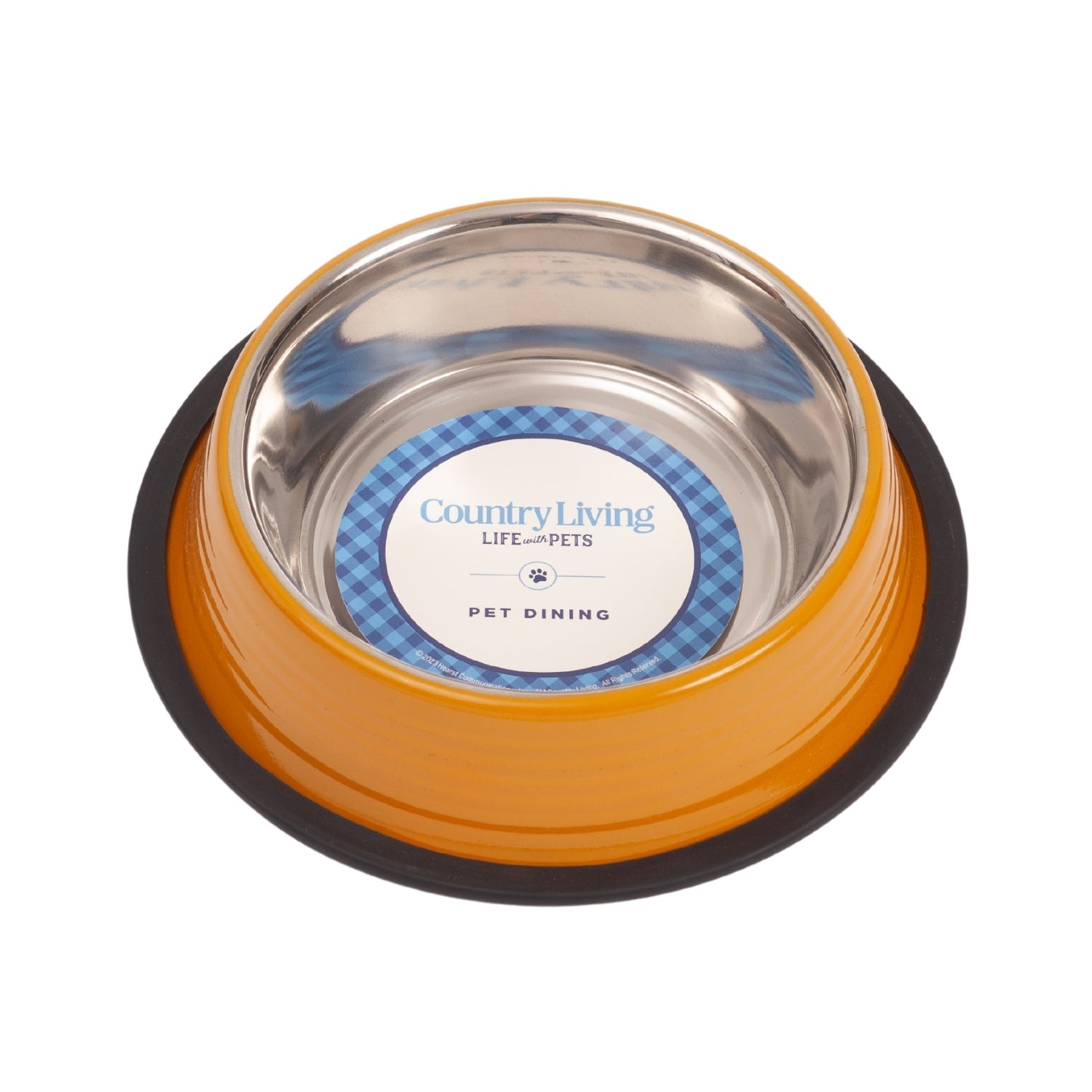 Country Living Set of 2 Ribbed Non-Slip Pet Bowls – Golden Yellow - BIG FRENCHIES