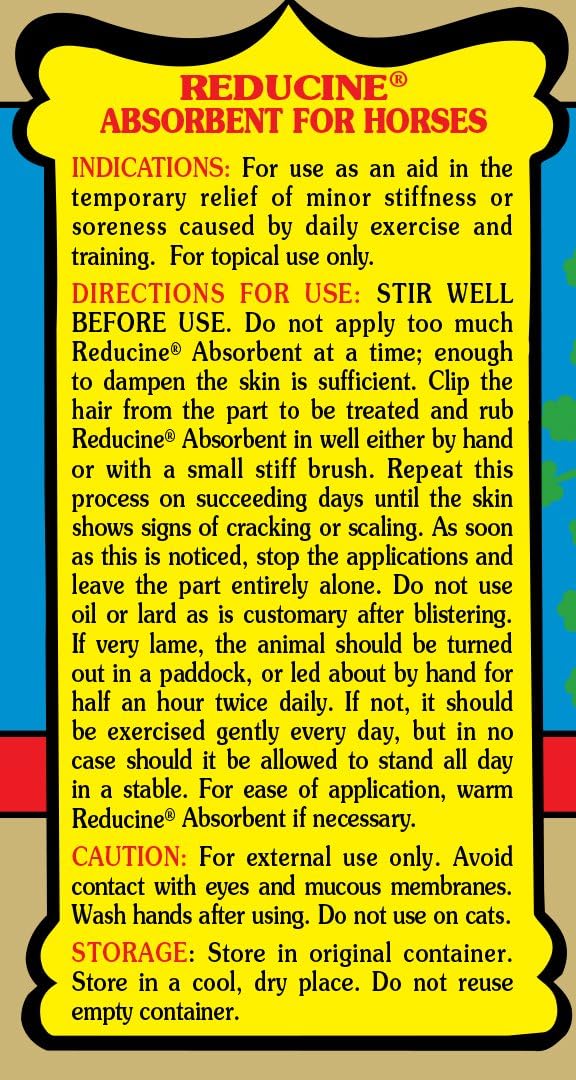 Reducine Absorbent Horses 16 oz. Soothes Muscles Joints After Training