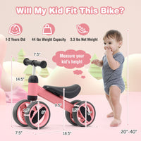 4 Wheels Baby Balance Bike Toy