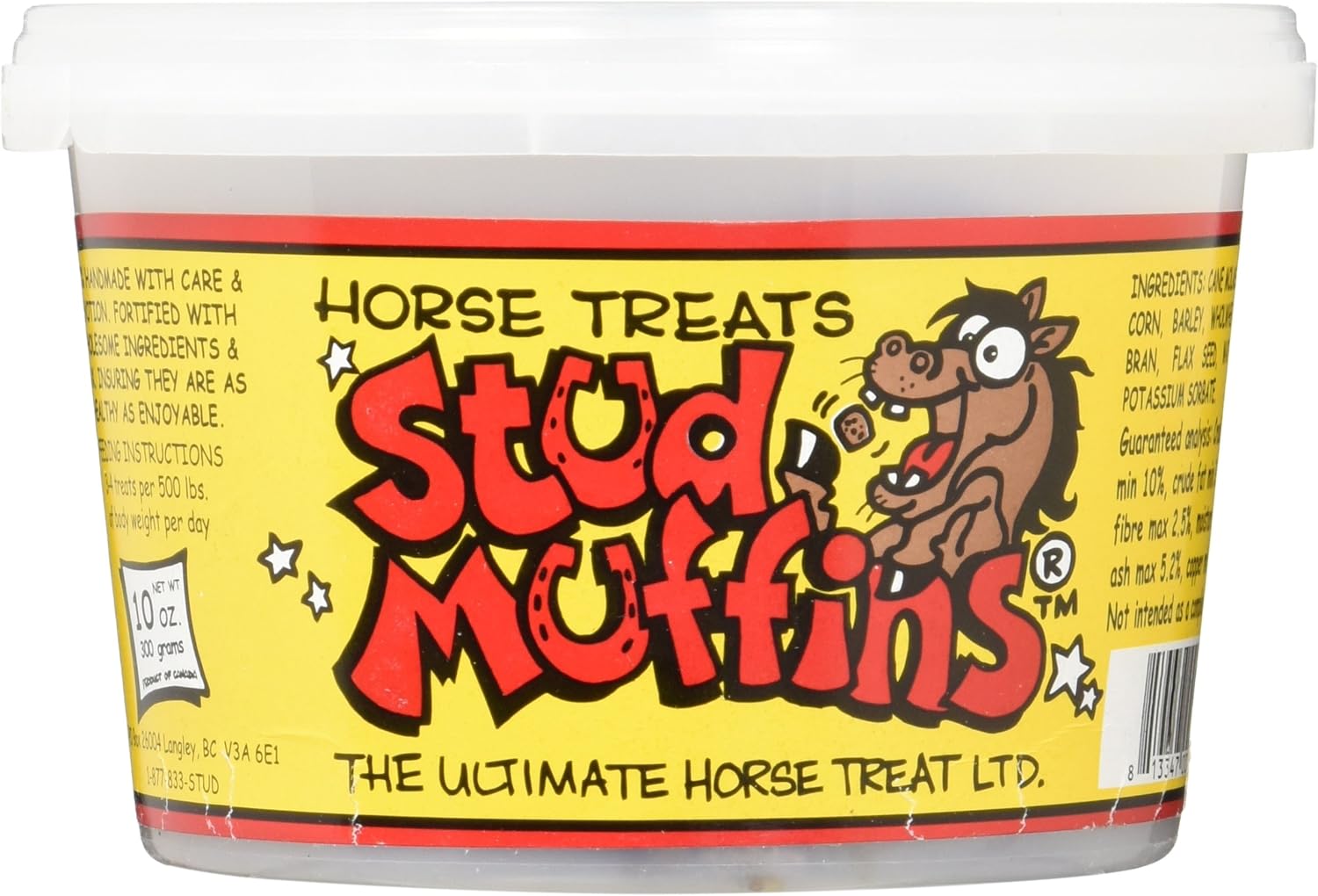 Stud Muffins Horse Treats 10 oz. Handmade Molasses Oats Flax Reward Snacks