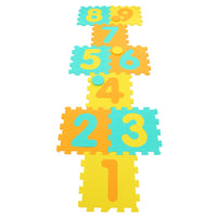 9 Pieces Interlocking Foam Puzzle Floor Mat with 3 Marker Discs