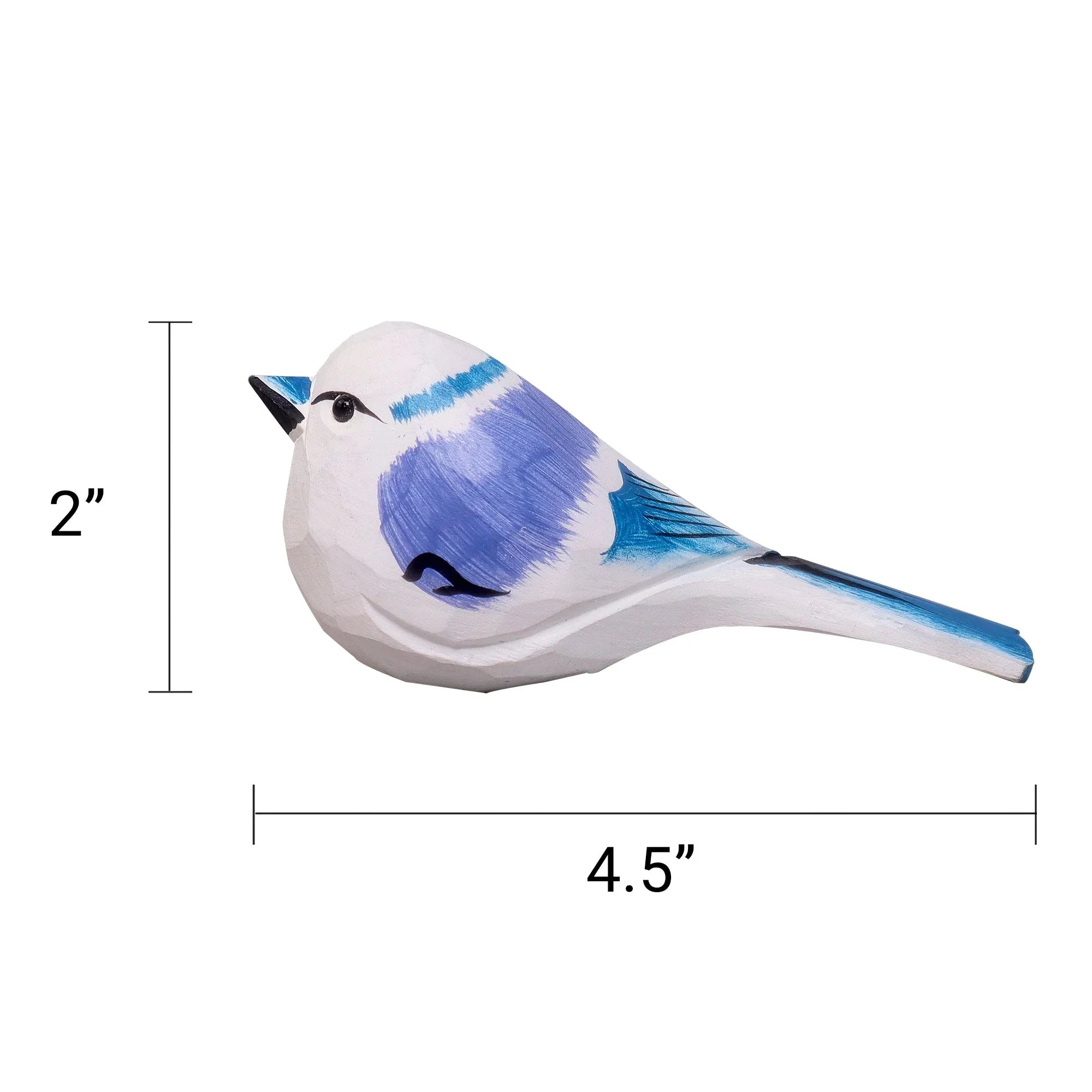 Hand-Carved Wooden Bird Figurine – White - BIG FRENCHIES