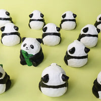 Hand-Carved Wooden Panda Figurine – Cute Handmade Decor with Mini Accessories - BIG FRENCHIES