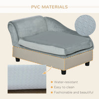 Luxury Dog Bed For Small Dogs, Hidden Storage, Soft Foam Couch, Modern Pet Furniture, Grey
