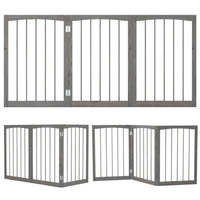 63" x 30" Gray Wooden Pet Fence