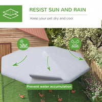 17.1 ft x 15.7 ft Chicken Run for 19-25 Chickens with Cover