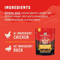 Wild Red Jerky Nuggets - 90% Protein-Rich Chicken & Duck Dog Treats - Grain-Free Training Rewards for All Breeds - Made in USA - 6 Oz Bag