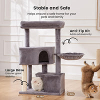Gardner Pets Large Cat Tree For Medium To Large Cats, Heavy-Duty Cat Tower With Scratch Post And Washable Top Perch. Sel