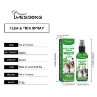 Natural Flea & Tick Spray For Dogs & Cats, Plant-Based Pest Repellent Kills Fleas, Ticks, Lice & Mites