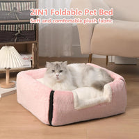 Cat Bed For Indoor Cats Foldable Cat Cave Anti-Slip Water-Resistant Bottom Cat Houses For Indoor Cats Or Small Dogs Kitt