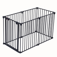 150 Adjustable Safety Gate 6 Panels Play Yard Metal Doorways Fireplace Fence Christmas Tree Fence Gate For House Stairs 
