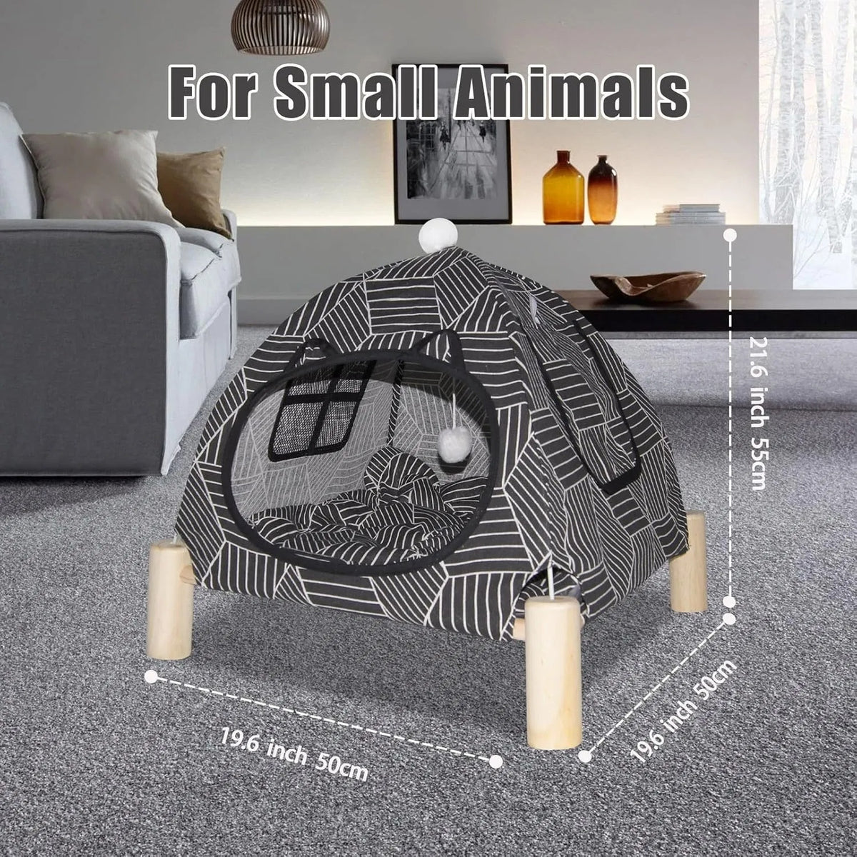Portable Cat Tent Bed - Foldable Indoor Tent Bed For Cats & Small Dogs, Washable Cushion, Cozy Hideaway For Kittens & Ca