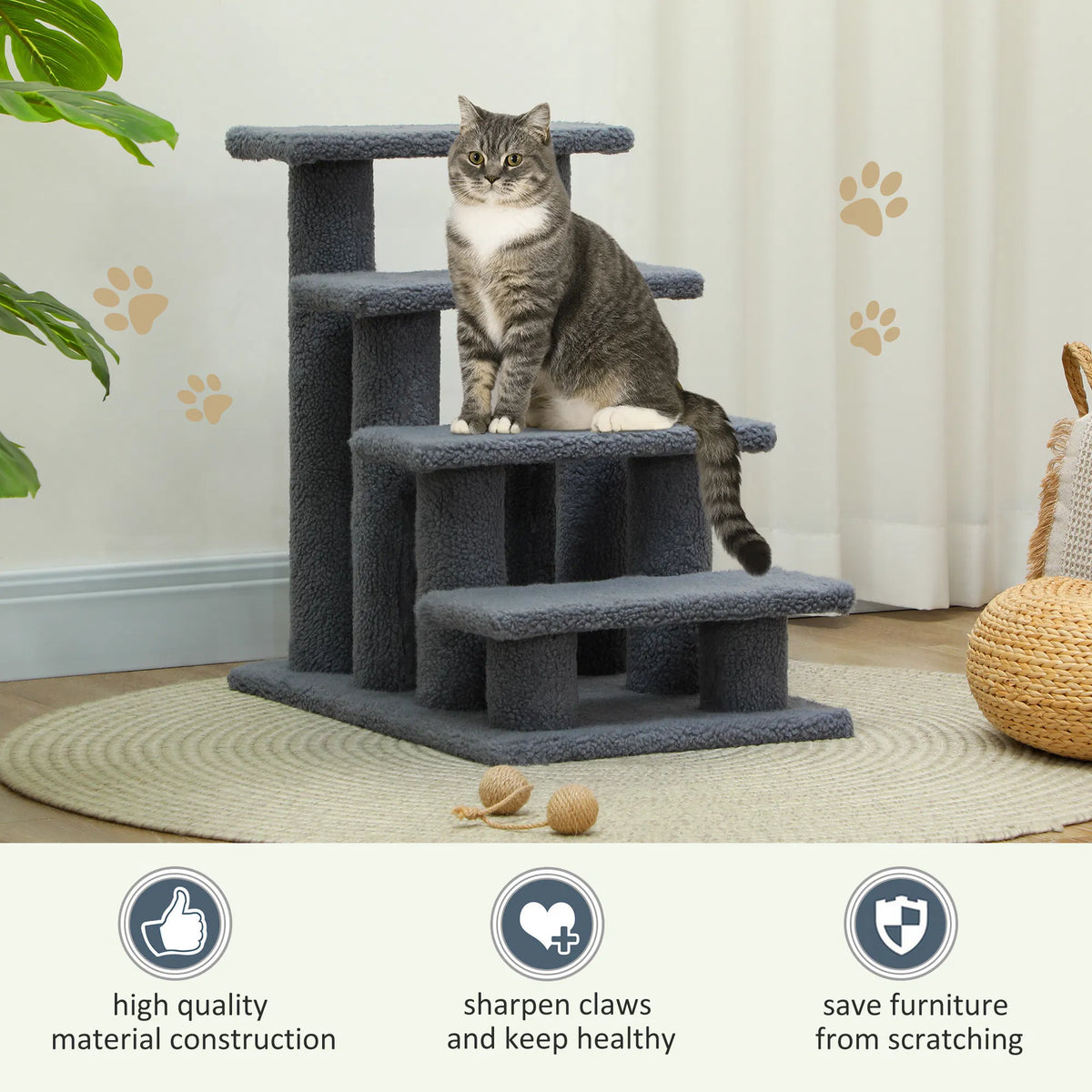 Pet Stairs Dog Cat Step Scratch Post