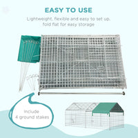 87x41x41-IN Catio Rabbit Guinea Pig Cage Chicken Coop Run, Small Animal Enclousure Outdoor Indoor with Cover and Multipl