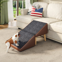 3-in-1 Dog Ramp 18.89"×17.91"×20.08" with Storage – Pet Stairs for Senior & Injured Dogs & Cats, Hidden Storage Footstoo
