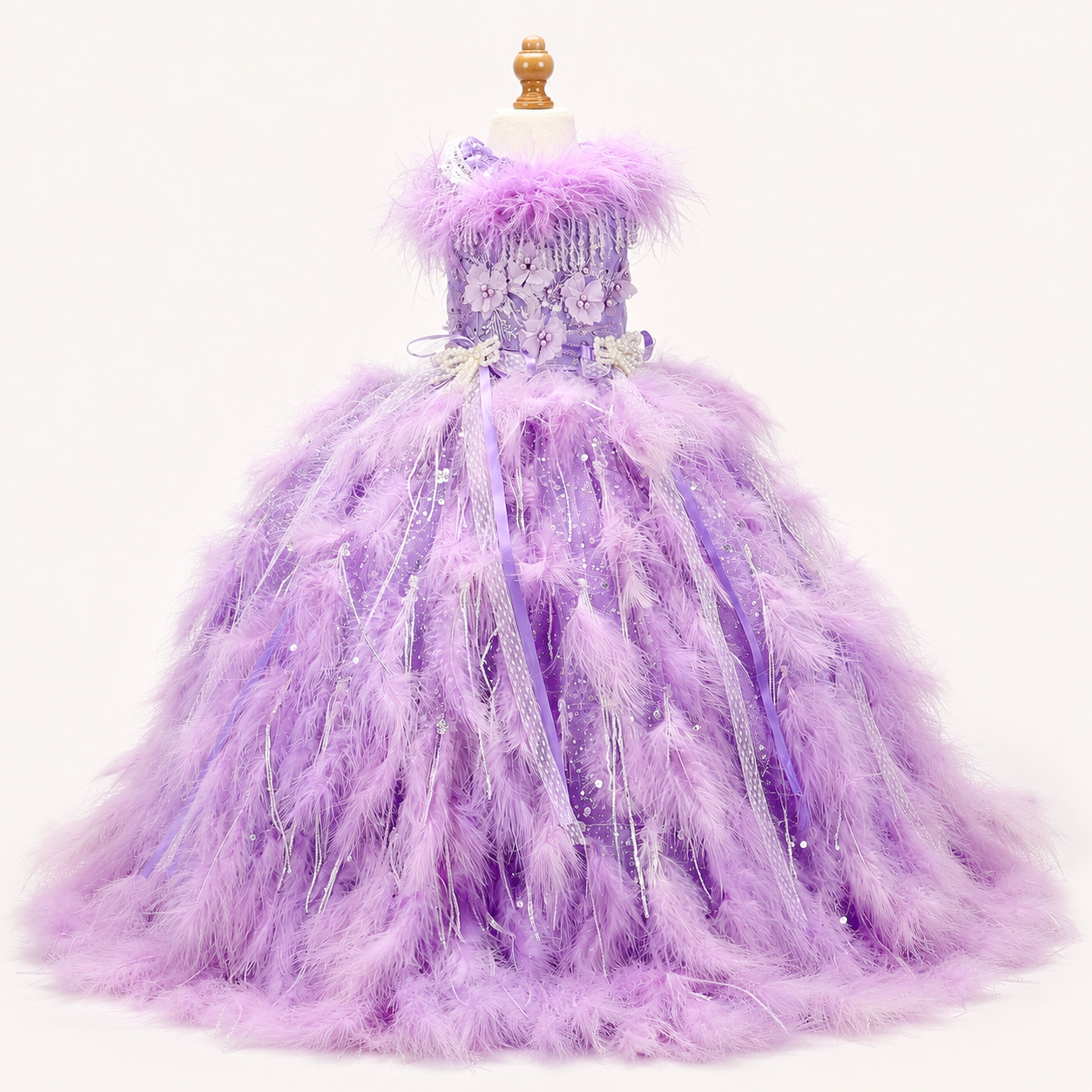 lavender bridal dresses Wedding Dreamy lavender wedding gown with elegant spaghetti straps and a stunning backless design for a uniquely romantic and modern bridal look. KissProm Light Purple Sleeveless A