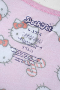 PoshTOT Sanrio Hello Kitty Pink Bamboo Baby Convertible Zippy Romper