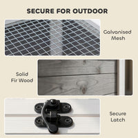 Tortoise Habitat Openable Top Wooden Tortoise Enclosure Run Area and Clear Window Dark Gray
