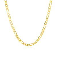 3.1mm 14k Yellow Gold Solid Figaro Chain