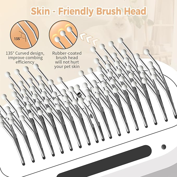 3 In 1 Cat Steam Brush, Pet Steam Brush For Cat Dog Long Short Haired, Pet Spray Hair Removal Comb For Small Animals She