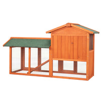 61inch Wooden Chicken Coop Hen House Rabbit Wood Hutch Poultry Cage Habitat