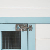 Large Wooden Chicken Coop with Double Nesting Boxes, Outdoor Walk-In Chicken Run with Waterproof Asphalt Roof, Fir Wood 