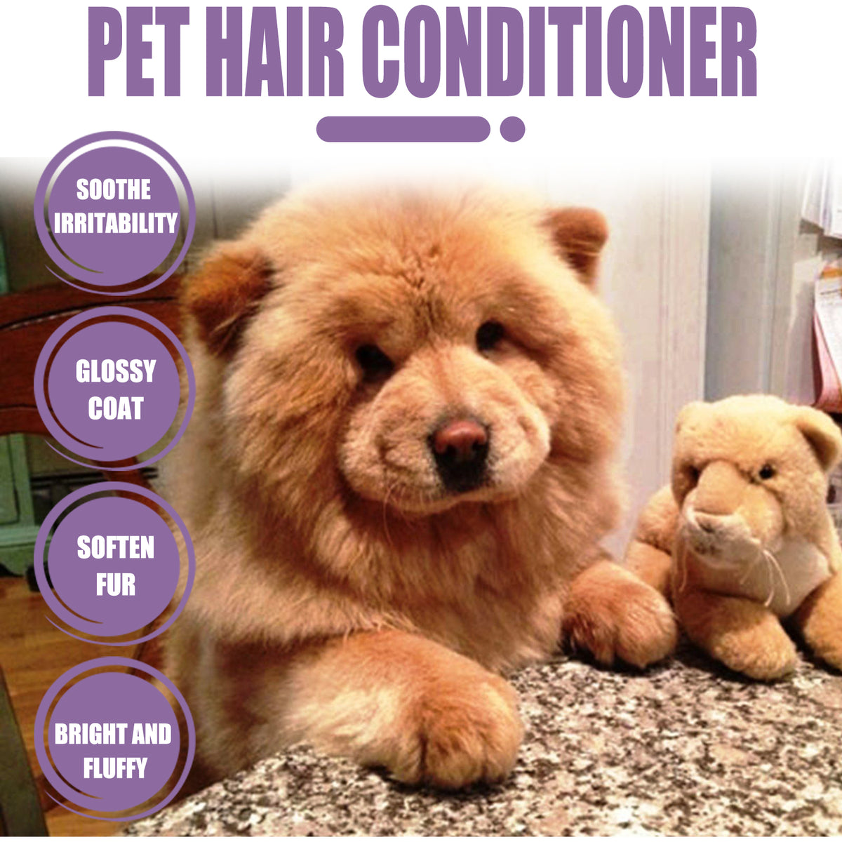 Pet Hair Conditioner For Dogs Cats, Moisturizing Detangling Pet Coat Conditioner, Anti Static, Softens & Brightens Fur, 
