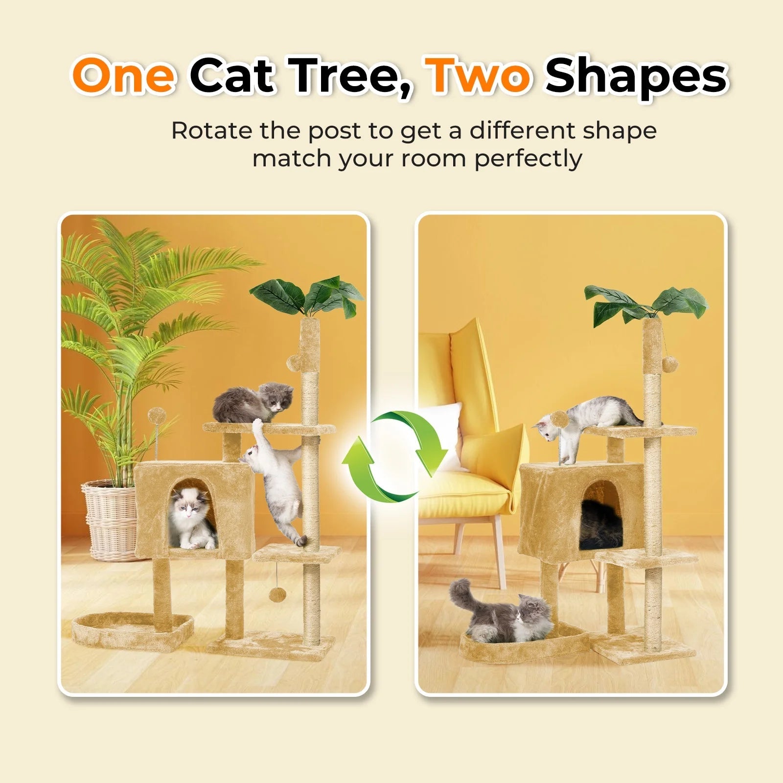 Cat Tree with Scratching Posts Plush Perch Stand - BIG FRENCHIES