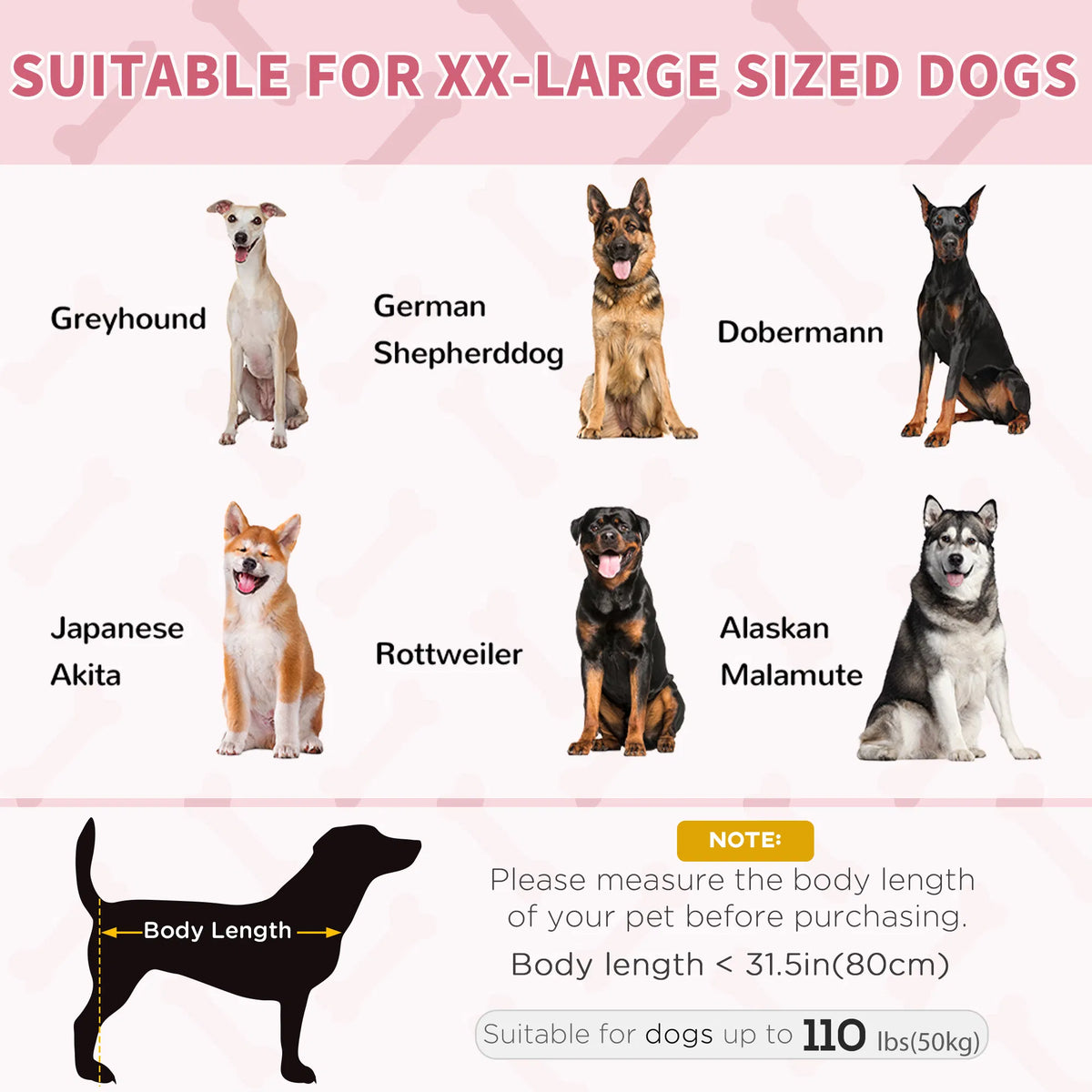 Elevated Dog Bed, Raised Dog Cot for XL Sized Dogs, Indoor & Outdoor, 48" x 36" x 9", Red
